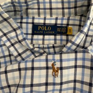 Polo Ralph Lauren‎ Shirt Men 2XLT Blue Plaid Grid Classic Fit Preppy Big Tall